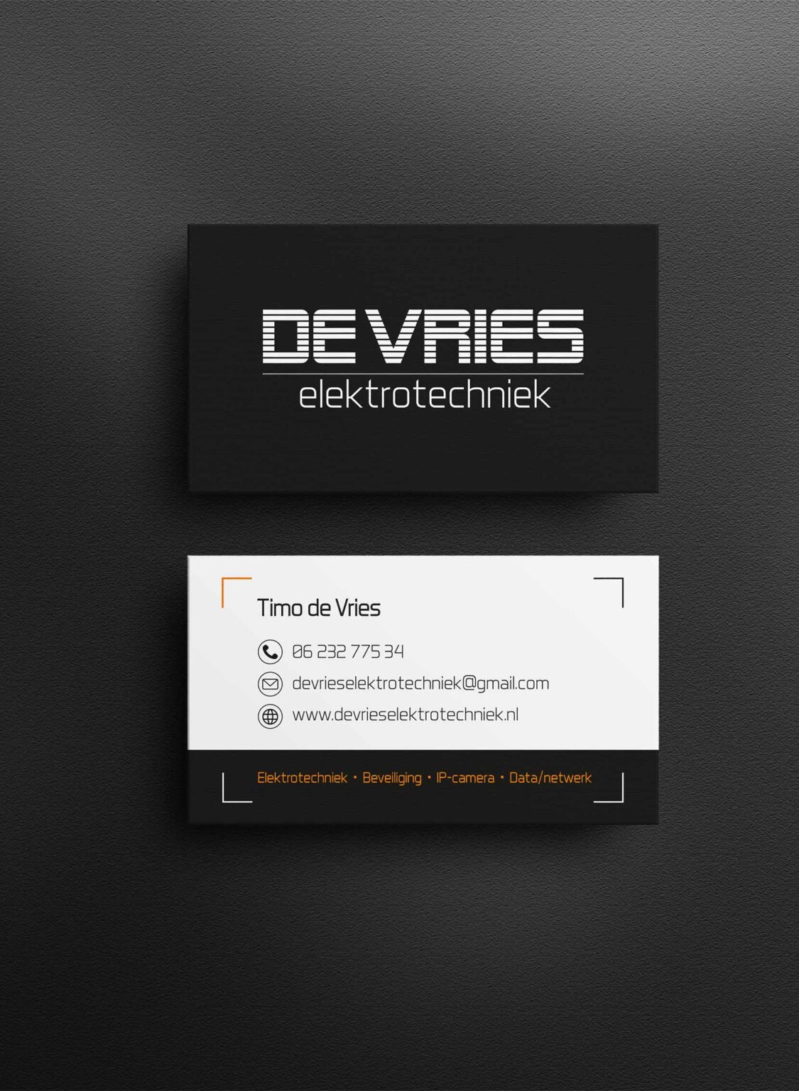 Elektrotechniek visitekaartje ontwerp in Schagen
