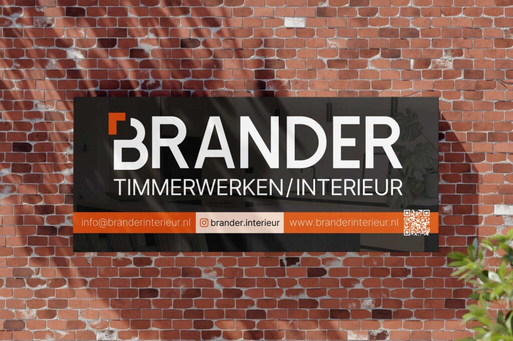 Reclamebord voor timmerman in Nieuwe Niedorp