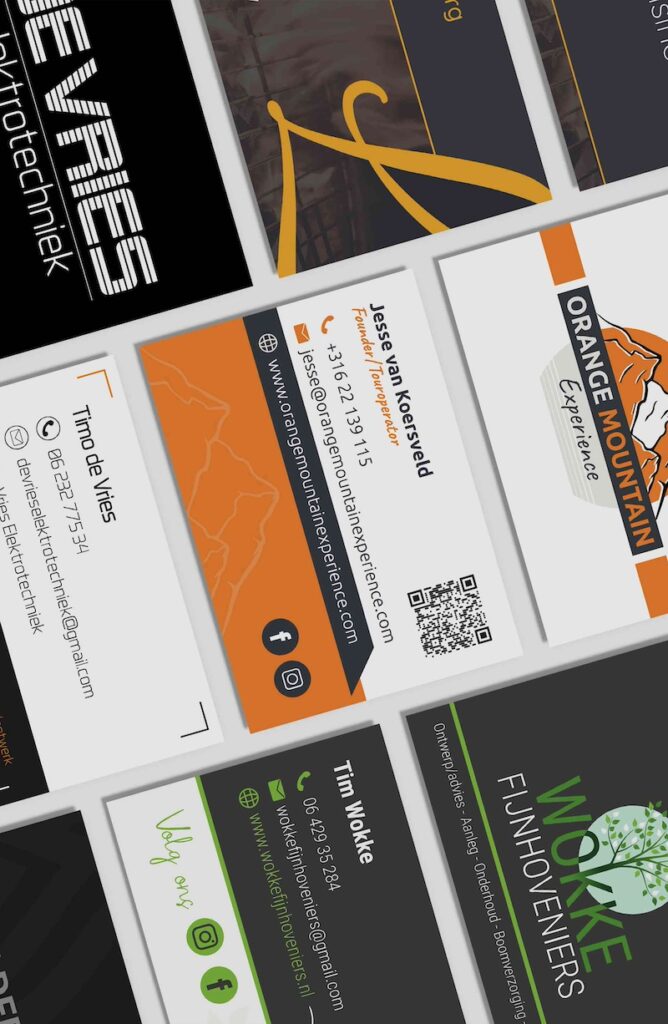 Opvallend visitekaartje laten ontwerpen Winkel